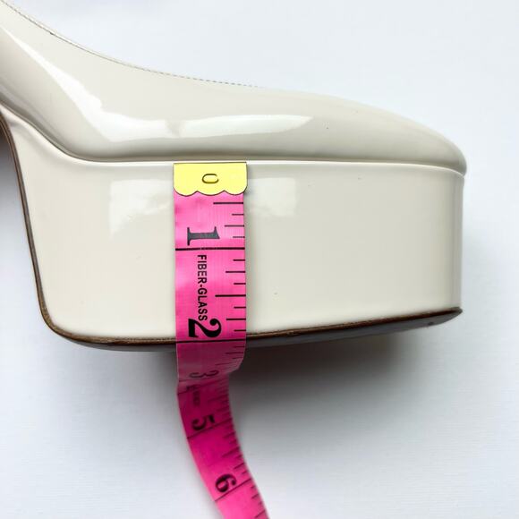 VALENTINO GARAVANI Tan-Go Platform Patent Leather Pump EU 39.5 US 9.5 High Heels - Picture 12 of 15